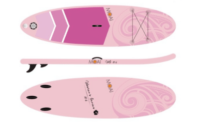 Aloha! MOAI ladies supboard voor Pink Ribbon