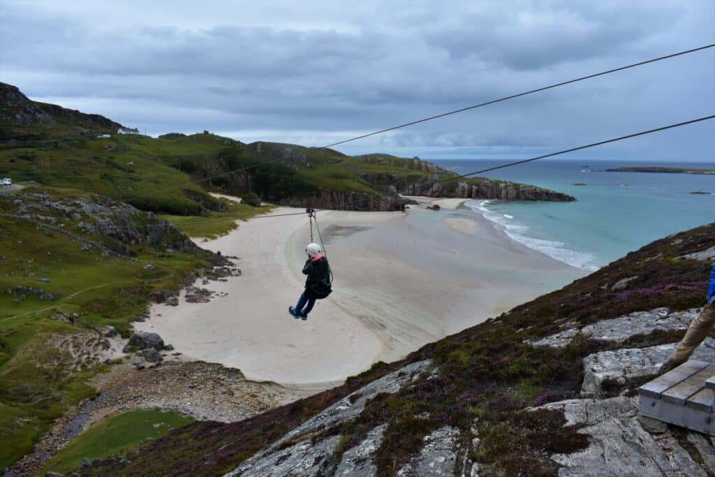 Ziplinen bij Durness